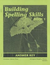 Building Spelling Skills Book 1  Answer Key, 2nd Edition, Grade 1