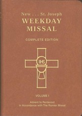 St. Joseph Weekday Missal, Complete Edition, Volume 1   Advent to Pentecost, Brown