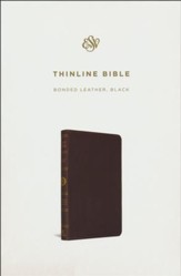 ESV Thinline Bible, Bonded leather, Black  - Imperfectly Imprinted Bibles