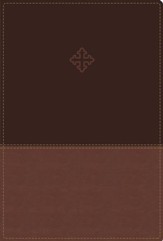 Amplified Bible, Large Print leather-look, brown/dark brown- index