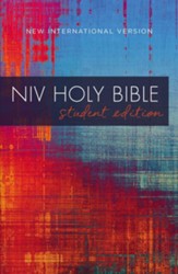 NIV Outreach Bible, Student Edition--softcover, red/blue graphic - Slightly Imperfect