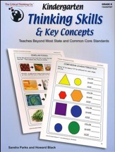 Kindergarten Thinking Skills & Key  Concepts