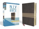 NIV Thinline Bible Giant Print Brown and Tan, Imitation Leather