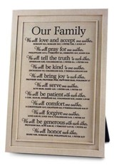 Our Family Plaque