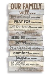 Our Family Will Love    Wall Plaque