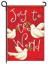 Joy to the World Garden Flag, Doves