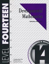 Developmental Math, Level 14,  Solution Manual