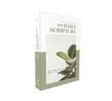 NIV Daily Scripture Bible, Comfort  Print--softcover, white and sage