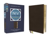NIV Study Bible, Fully Revised Edition, Comfort Print--genuine calfskin, brown