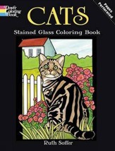 Cats Stained Glass Coloring Book