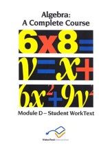 Algebra:  A Complete Course; Module D Books and DVDs