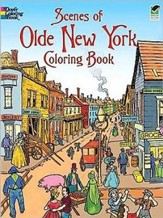Scenes of Olde New York Coloring BookGreen Edition