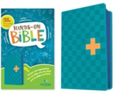 NLT Hands-On Bible, Third Edition, Soft imitation leather, Blue Check Cross