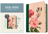 KJV Wide Margin Bible, Filament  Enabled Edition, Soft imitation leather, Pink Rose Garden with thumb index