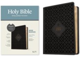 KJV Wide Margin Bible, Filament Enabled, Soft imitation leather over hardcover, Ornate Tile, Black