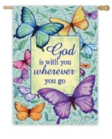 God Is With You Wherever You Go Flag, Large