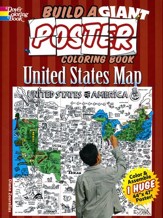 Build a Giant Poster Coloring Book-United States Map