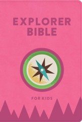 KJV Explorer Bible for Kids, Bubble Gum LeatherTouch, Indexed