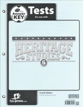 BJU Press Heritage Studies Grade 5 Tests Packet Answer Key (Fourth Edition)