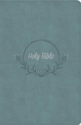 KJV Large Print Personal Size Reference Bible--soft leather-look, earthen teal