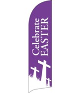 Easter Purple Flag Flag Banner