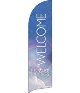 He Lives Welcome Flag Banner