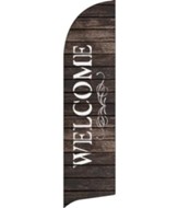 Rustic Charm Welcome Flag Banner