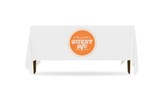 Guest Circles Info Orange Table Throw, 128 inches x 58 inches