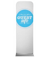 Guest Circles Info Blue 2' x 6' Fabric Sleeve Banner