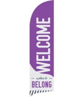 To Belong Purple Flag Banner