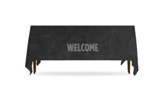 Chalkboard Art Welcome Table Throw, 128 inches x 58 inches