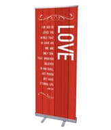 Painted Wood Love (31 inch x 79 inch) RollUp Banner