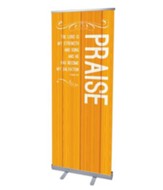 Painted Wood Praise (31 inch x 79 inch) RollUp Banner
