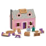 Fold & Go Wooden Dollhouse