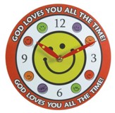 God Loves You All the Time Wall Clock, Canvas