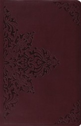 ESV Premium Gift Bible--soft  leather-look, chestnut with filigree design