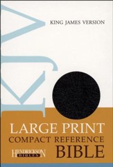 KJV Large Print Compact Reference Bible, bonded leather black - Slightly Imperfect