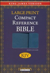 KJV Large Print Compact Reference  Bible with Flap Flexisoft Blue