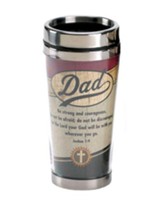 Dad, Be Strong and Courageous Travel Mug