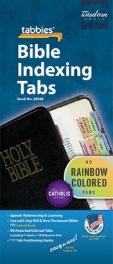 Catholic Bible Tabs In Rainbow Colors