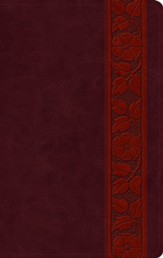 ESV Large Print Personal Size Bible  (TruTone Imitation Leather, Mahogany, Trellis Design)