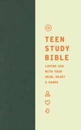 ESV Teen Study Bible--soft leather-look, seaside blue
