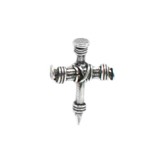 Pewter Lapel Pin, Wrapped Nails Cross