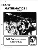 Basic Mathematics College Math 1 Key 1-5