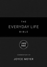 The Everyday Life Large-Print Bible--soft leather-look, black - Slightly Imperfect
