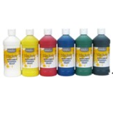 LITTLE MASTERS Washable Tempera Paint, Pint, 6-Color Kit