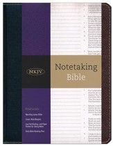 NKJV Notetaking Bible--bonded leather, black/brown - Imperfectly Imprinted Bibles