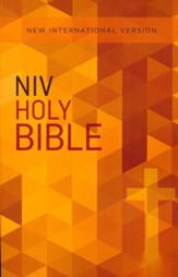 NIV Value Outreach Bible Orange  Geometric, Paperback, Case of 32