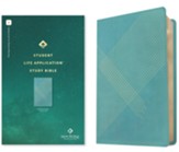 NLT Student Life Application Study  Bible, Filament Enabled Edition, LeatherLike, Teal Blue Stripped