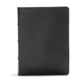 CSB Study Bible, Black Premium  Leather, Thumb-Indexed